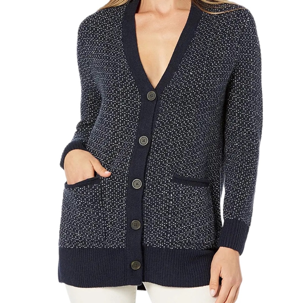 Madewell Bird’s Eye Maysfield Cardigan Sweater
